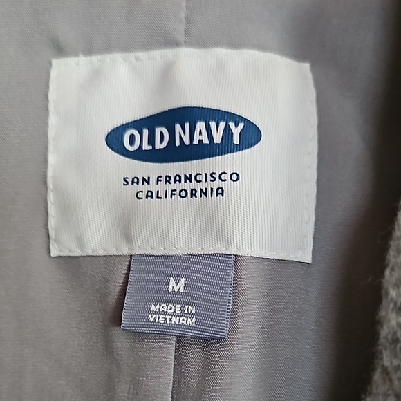 Old Navy Woman's Gray Double Breasted Wool Pea Coat. Sz: M - Picture 2 of 7